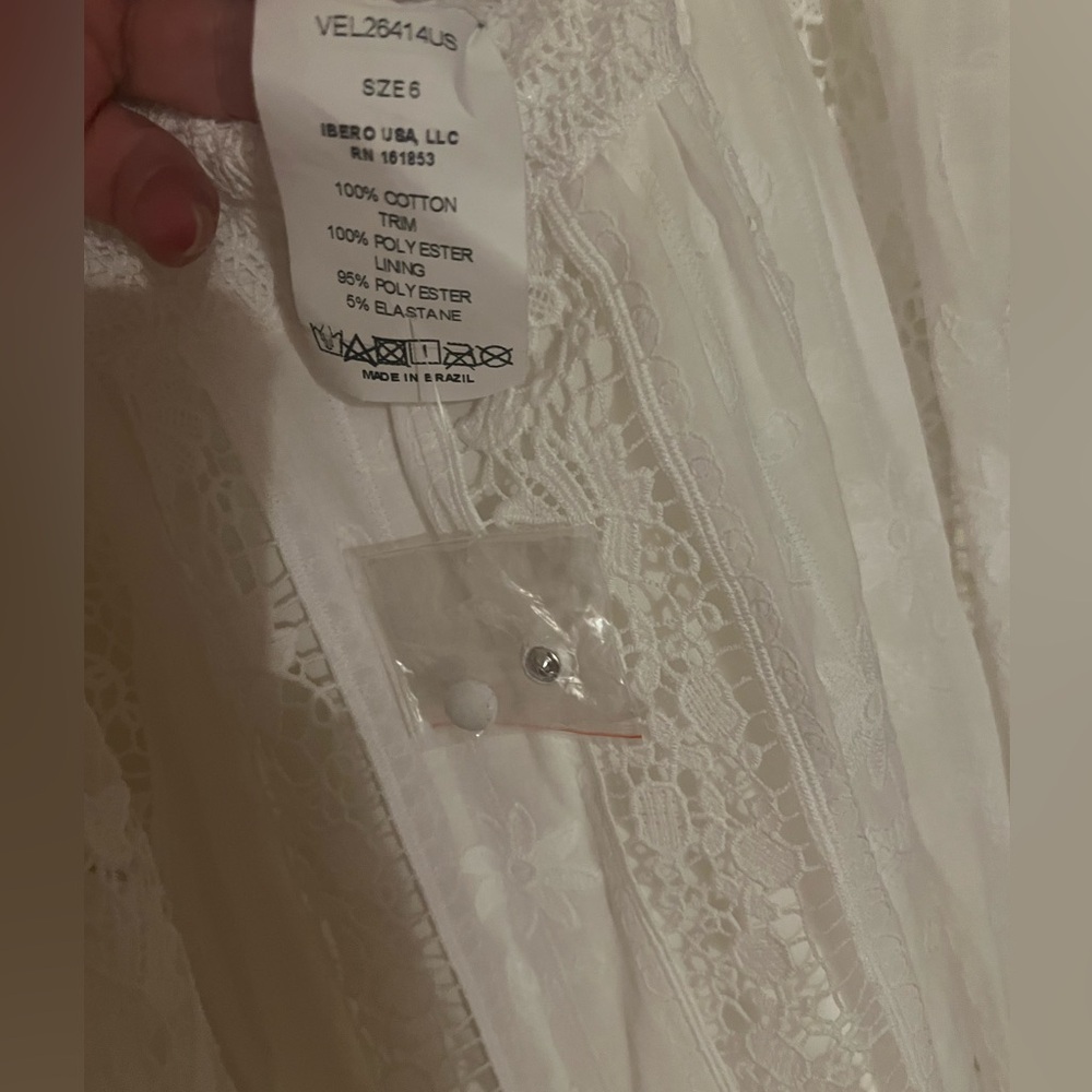 NWT PATBO White Lace long cut out Maxi Dress Size 6 / 38 - Picture 10 of 11